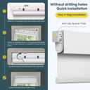 Motorized Blinds No Drill Automatic Blinds for Windows Cordless Roller Shades Electric Blinds with Remote Control Smart Blinds (White, 26.5 x 72)