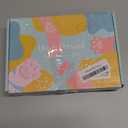 Ombre Blonde Wigs for Women Long Layered Wig with Bangs 16 Inch Straight Layered Synthetic Wig with Curtain Bangs Long Blonde Wig with Dark Roots Medium Length Hair Wigs for Girls Daily Party Use