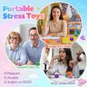 6 Pcs Stress Cube Bulk Swirl Ice Cube Stress Ball for Adults Anxiety Relief Soft Squeeze Sensory Square Ball for ADHD Prizes Goodie Bag Stuffers Party Favors (Pink,Purple,Green,Orange)