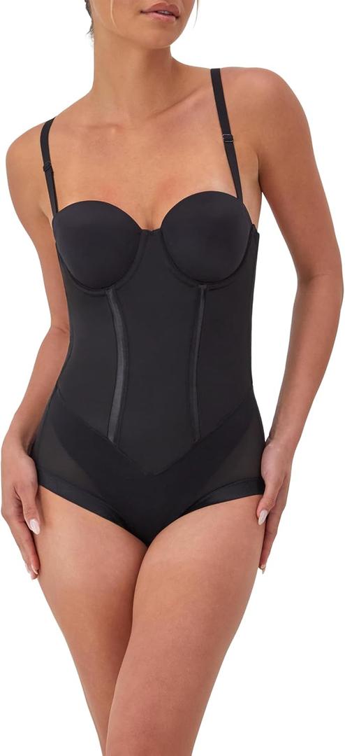 Maidenform Women's Ultra Firm Control Body Shaper with Convertible Built-In Underwire Bra, Size 38C