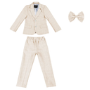 LOLANTA Boys' 2-Piece Suits Set Jacket Pants Bow Tie Kids Plaid Formal Outfits 120
