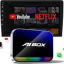 Wireless CarPlay & Android Auto Adapter, Magic AI Box with YouTube TikTok, Built-in Play Store and Screen Mirroring, Plug and Play Video Adapter for OEM Factory Wired CarPlay Vehicles