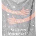 Afterprints Get Well Gifts for Women Men, Hug/Healing Blanket, Thinking of You/Cancer Care/Sympathy/After Surgery Gifts for Friends, Sister, Coworkers, Soft Throw Blankets 50'' x 60'' (Grey)