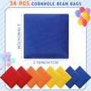 Sotiff 24 Pcs Bean Bags Mini Nylon Cornhole Bean Bags for Kids Tossing Fun Sports Outdoor Family Games Carnival Toy Patriotic Small Beanbag Hand Toss Party Game Supplies for Kid Adult (Multi Colors)