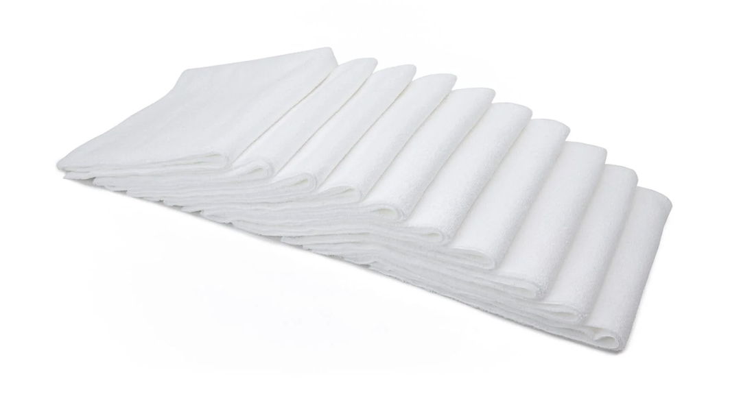 10 Pack Microfiber cleaning cloth ( White )