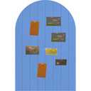 Foldable Bulletin Board 24x16 inches, 0.35" Thick Felt Wall Tiles, Large Cork Board with Adhesive Sticker, Round Edges Wall Panels for Office Bedroom Living Room, Decorative Board (Sky Blue) Pack of 3