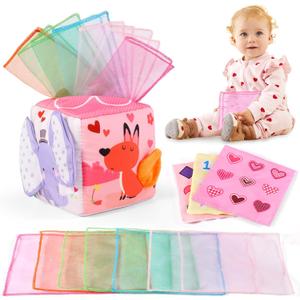 Tissue Box Toy for Baby 0+ Months Montessori Toys Birthday Party Favor for Boys Girls for Toddlers