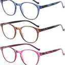 NORPERWIS 5 Pairs Reading Glasses - Standard Fit Spring Hinge Readers Glasses for Men and Women (Black Purple Red Blue Brown, 2.75)