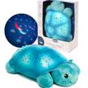 Cloud b Comforting Nightlight Star Projector w/ Soothing Sounds | Gentle Brightness | 3 Colors | Auto-Shutoff | Twinkling Twilight Turtle Aqua