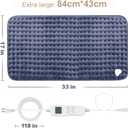 VAAGHANM Heating Pad: 33 x 17 inches Electric Heating Pad for Back -Extra Large Heat Pad for Shoulder/Neck/Knee/Arms - Upgraded 6 Timer & 6 Temperature Controller -Auto Shut Off- Gift for Mom
