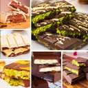 10 x Mity rain Chocolate Bar Mold Deep, Silicone Thick Chocolate Bar Mold for Stuffed Bar, Square Knafeh Pistachio Chocolate Bar Break Apart Candy Bar Molds with 100pcs Storage Bags