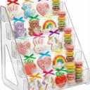 HOTCAN Cookie Display Stand for Bakers, Vendors, Market Booth, Craft Fair, Events | Acrylic Pastry Display Case for Cupcakes, Muffins, Donuts | 5 Tiered Cookie Bakery Rack with Full Angle Visibility
