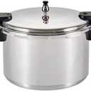 Mirro 7114000228 92116 Polished Aluminum 5 / 10 / 15-PSI Pressure Cooker / Canner Cookware, 16-Quart, Silver