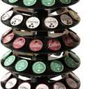 SAVORI 60 Capacity Rotating Nespresso Vertuo Pod Holder, 5-Tier Black Coffee Capsule Carousel, Spinning Organizer Stand for Nespresso Vertuo Pods, Kitchen Counter Storage Rack