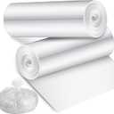 Baderke 40 Pcs Shredder Bags 15 Gallon Paper Shred Waste Bags 26'' x 30'' White Clear Trash Can Liners for Small Shredders