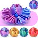 Gear Ball 3D Printed Cube Fidget Toy, Gear Sphere Fidget Toys, Sensory Toys for Stress and Anxiety Relief, Desk Toy Fidget Spinners, Stocking Stuffers for Adults & Kids Gift(Purple Blue, 3.1 Inch)