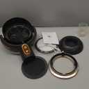 Puff-Hide Smokeing Fan for Smoking Indoors, Electric Black Gold Smokeaway Purifier Fan Portable Table Smoke Air PuriferFan Adjustable Angle Kitchen Mini Filter Smoke Exhaust Fan(Plug-In)