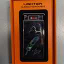 Smart Butane Torch Lighter, 5 Ignition Methods, Voice Controlled Dual Flame Lighter with Jet Blue Flame and Open Flame Options, Windproof Refillable Lighters (Without Gas) (Feather) (Bright Silver)