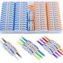Lever Wire Connectors, HTCELLE 60-Piece Quick Connect Electrical Splicing Kit for Compact Inline Terminals - 28-12 AWG, 1 in 1 Out (Multicolored, 60)