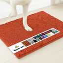 Muddy Mat | Super Absorbent Door Mat Indoor, Microfiber Quick Dry Chenille Entryway Rug, Non-Slip Front Door Mat, Indoor Mats for Entryway, Machine Washable Pet Rug, Orange XXXL 72"X48"