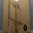 MUTUN Computer Desk with Drawers, 40 Inch Computer Desk with Power Outlet & LED Light, Gaming Desk with Adjustable Monitor Stand & Pegboard, Modern PC Study Writing Table for Bedroom, White