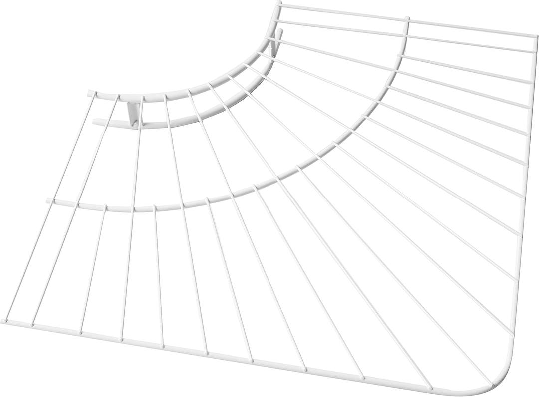 Rubbermaid Commercial Products FreeSlide Wire Shelving, 12-Inch, White, Closet Organizer and Storage, Floating Corner Shelves/Clothes Rack for Laundry Room/Closet/Basement