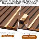 Slat Wall Lights for Wood Panel-6PCS LED Recessed Lighting Kit, 16"+24"+40"*2