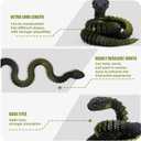 30 Inch 3D Printed Snake - Movable Articulated Snake, Perfect 3D Printed Animals for Educational Toys! Must-Have Toys for Kids and Collectors, Home Office Executive Desk Decor (Black Gold)