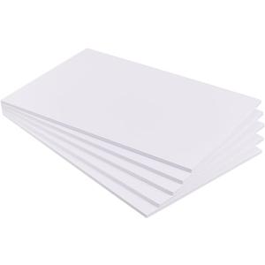 BENECREAT 5PCS PVC Foam Board 11.8x7.8'' Rectangle White Expanded PVC Sheet Mount Board for Signage Displays School Office Projects, 5mm Thick