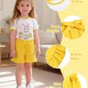 Resinta Toddler Baby Girl Summer Outfit Cotton T Shirt and Shorts Set Cute Casual Top Tee Shorts Pant Girls Clothes Set