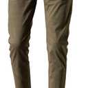 AONGSNNY Men's Cropped Chino Pants Skinny Fit Chinos Khaki Pant (34W x 27L, Army Green)