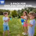 Toy Life 3 Pack Bubble Guns for Kids, Automatic Bubble Blower, Leakproof & Lightweight, Outdoor Summer Toy, Easter Basket Stuffer, Party Favor, Birthday Gift for Toddlers Boys Girls