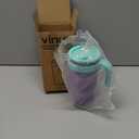 VINUR Kids Insulated Tumbler with Lid and Straw 17 oz-Spill Proof& Leak Resistant-Stainless Steel Vacuum Tumbler Travel Mug with Handle & Silicone Base-Cup Holder Friendly, Purple