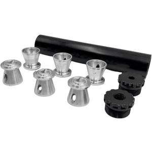 Black Aluminum Solvent Trap Kit 8-Inch Tube with Multiple End Caps Fit for Industrial Grade Automotive Filter System
