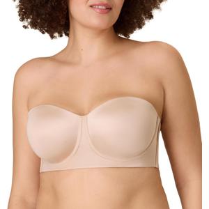 Playtex Womens Strapless Bra, Convertible Straps, Moisture-Wicking, 4801 (46DD, Almond)