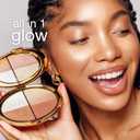 tarte glow wardrobe highlighting eye & cheek palette Highlighter, Blush, Bronze & Eyeshadow All-in-One Face & Eye Viral Makeup for Everday Radiant Blendable Glow, Vegan & Cruelty Free, full size