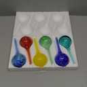 Plant Watering Globes Set of 6 - Small Self Watering Globes for Indoor & Outdoor Plants - Multicolored, Automatic, Glass Watering Bulbs for Daily Use, Plant Watering Devices