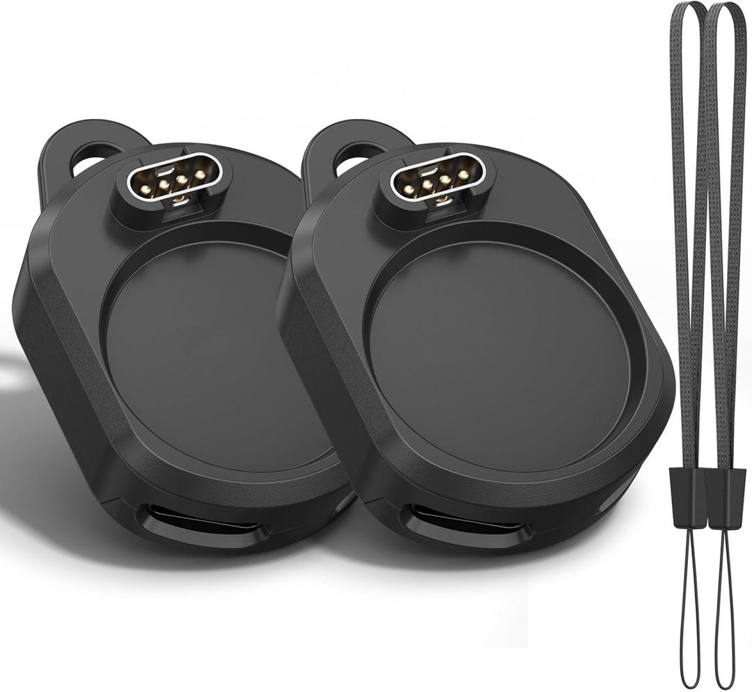 Charger Adapter for Garmin Watch, Portable Charging Cable Dock Station Compatible with Garmin Fenix 8 7 6 5, Forerunner 965 955 935 245, Venu 3S 2 SQ, Vivoactive 5 4 4s 3,Vivomove (Black+Black)