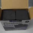 EclatBain Bed Risers Furniture Risers Heavy-Duty Rectangular Adjustable Block Lift to 3 inches and 4.3 inches Desk, Sofa, Chair Legs, Refrigerator, Washing Machine Support up to 4000 pounds (2 layer(3inches), Square-black-4 Pack)