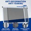 Expandable Window Screen：1 Pack Adjustable Window Screen Replacement (18" H x 25" - 49" W) - Large Replacement Window Screens with Frame Expandable, Aluminum Horizontal Sliding Window Screens