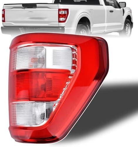 Nakuuly Tail Light Compatible With 2021 2022 2023 2024 Ford F150 F-150 XL Right Passenger Side Taillight Brake Rear Lamp Assembly Replace ML3Z-13404-E (Halogen Type W/O Blind Spot)
