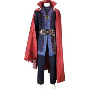 HLENOK Men's Cosplay Costumes Cloak Robe Medieval Master Dress Up Suits Halloween Masquerade Outfits XL