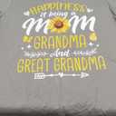 Mom Grandma Great Grandma Mother's Day 2025 Sunflower Women T-Shirt Grey L