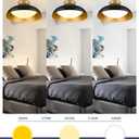 kudos Flush Mount Ceiling Light, 16-inch LED Ceiling Light Fixture, Black and Gold Finish, 24W 2400lm Light Fixtures for Living Room, Kitchen, Bedroom, Hallway, 5CCT Adjustable, KDCL02-BK