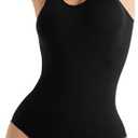 SHAPERMINT Bodysuit Women Shapewear - Tummy Control Body Suit for Women - Seamless Compression Slimming Shaping Bodysuit Black L