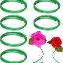 Tioncy 6 Pcs 78.7 Inch Flexible Pipe PVC Tubing Aluminum Bendable Plastic Pipe Stem for Artificial Flowers Stem, Balloon Arches, Floral Wedding Decor, DIY Crafts, Cosplay Prop (Green)