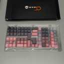 Gradient Side Print Keycaps Pink, Double Shot PBT Keycaps 75 Percent,Cherry Profile Shine Through Key Caps, Minimalist Style Custom Keycap Set for Mechanical Keyboards