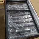 VASAGLE Kitchen Island with 3 Shelves, 39.4 Inches Width Kitchen Shelf with Power Strip, Large Worktop, Stable Steel Structure, Industrial, Easy to Assemble, Rustic Brown and Black UKKI105K01