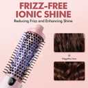 Dovza Blowout Boost Thermal Brush - 1.5 Inch Thermal Brush & Curling Iron for Voluminous Blowout, Dual Voltage, Ceramic Tourmaline & Negative Ion, 5 Heat Settings