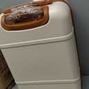 Coolife Luggage Set 3 Piece Suitcase Set Carry On Luggage PC Hardside Luggage TSA Lock Spinner Wheels Telescopic Handle (White)